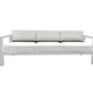 CIEUX Sofa Canvas Natural Corsica Outdoor Patio Aluminum Metal Sofa in White with Sunbrella Cushions - Available in 2 Colours