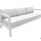CIEUX Sofa Corsica Outdoor Patio Aluminum Metal Sofa in White with Sunbrella Cushions - Available in 2 Colours