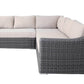CIEUX Sectional Marseille Outdoor Patio Wicker Rattan Modular Corner Sectional Sofa in Brown