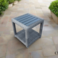 Cannes Outdoor Patio Wicker Square End Table in Grey