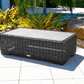 CIEUX Champagne Outdoor Patio Wicker Rectangular Coffee Table in Grey, image 1