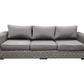 CIEUX Conversation Set Champagne Outdoor Patio Wicker Sofa Conversation Set in Grey with Sunbrella Cushions - Available in 2 Colours