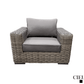 CIEUX Conversation Set Champagne Outdoor Patio Wicker Sofa Conversation Set in Grey with Sunbrella Cushions - Available in 2 Colours