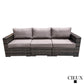 CIEUX Conversation Set Valence Outdoor Patio Wicker Sofa Conversation Set in Brown with Sunbrella Canvas Taupe Cushions