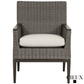 CIEUX Loire Outdoor Patio Aluminum Metal 7 Piece Dining Table Set with 4 Arm Chairs, 2 Swivel Arm Chairs and Sunbrella Cast Silver Cushions, image 5