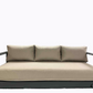 Lyon Outdoor Patio Aluminum Metal Sofa Conversation Set in Midnight Grey with Sunbrella Cushions - Available in 2 Colours