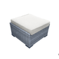 CIEUX Cannes Outdoor Patio Wicker Ottoman in Grey with Sunbrella Cushions, image 1