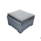 CIEUX Cannes Outdoor Patio Wicker Ottoman in Grey with Sunbrella Cushions, image 4