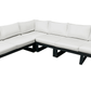 CIEUX Sectional Avignon Outdoor Patio Aluminum Metal L-Shaped Sectional Sofa in Black with Sunbrella Cushions - Available in 2 Colours