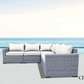 Pending - Cieux Cannes Outdoor Patio Wicker Modular Corner Sectional Sofa in Grey with Sunbrella Cushions - Available in 2 Colours