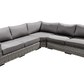 CIEUX Sectional Champagne Outdoor Patio Wicker Corner Sectional Sofa in Grey with Sunbrella Cushions - Available in 2 Colours