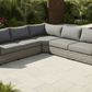 CIEUX Sectional Champagne Outdoor Patio Wicker Corner Sectional Sofa in Grey with Sunbrella Cushions - Available in 2 Colours