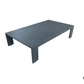CIEUX Sectional Lyon 3 Piece Outdoor Patio Aluminum Metal L-Shaped Sectional Sofa, Coffee Table and Club Chair Set in Midnight Grey with Sunbrella Cushions - Available in 2 Colours
