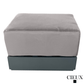 CIEUX Sectional Lyon 5 Piece Outdoor Patio Aluminum Metal L-Shaped Sectional Sofa, Club Chair, 2 Ottomans, and Alsace Fire Pit Adjustable Height Table in Midnight Grey with Sunbrella Cushions - Available in 2 Colours