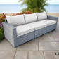 Cannes Outdoor Patio Wicker Modular Sofa in Grey with Sunbrella Cushions - Available in 2 Colours