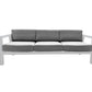 CIEUX Sofa Canvas Charcoal Corsica Outdoor Patio Aluminum Metal Sofa in White with Sunbrella Cushions - Available in 2 Colours