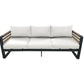CIEUX Sofa Canvas Natural Avignon Outdoor Patio Aluminum Metal Sofa in Black with Sunbrella Cushions - Available in 2 Colours