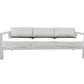 CIEUX Corsica Outdoor Patio Aluminum Metal Sofa in White with Sunbrella Cushions, image 6