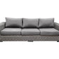 CIEUX Champagne Outdoor Patio Wicker Sofa in Grey with Sunbrella Cushions, image 8