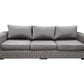 CIEUX Sofa Canvas Taupe Champagne Outdoor Patio Wicker Sofa in Grey with Sunbrella Cushions - Available in 2 Colours