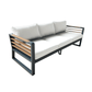 CIEUX Sofa Set Avignon Outdoor Patio Aluminum Metal Sofa Conversation Set in Black with Sunbrella Cushions - Available in 2 Colours