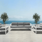 CIEUX Sofa Set Corsica Outdoor Patio Aluminum Metal Sofa Conversation Set in White with Sunbrella Cushions - Available in 2 Colours