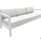 CIEUX Sofa Set Corsica Outdoor Patio Aluminum Metal Sofa Conversation Set in White with Sunbrella Cushions - Available in 2 Colours