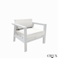CIEUX Sofa Set Corsica Outdoor Patio Aluminum Metal Sofa Conversation Set in White with Sunbrella Cushions - Available in 2 Colours