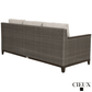 CIEUX Loire Outdoor Patio Aluminum Metal Sofa Conversation Set with Swivel Club Chairs and Sunbrella Cast Silver Cushions, image 6