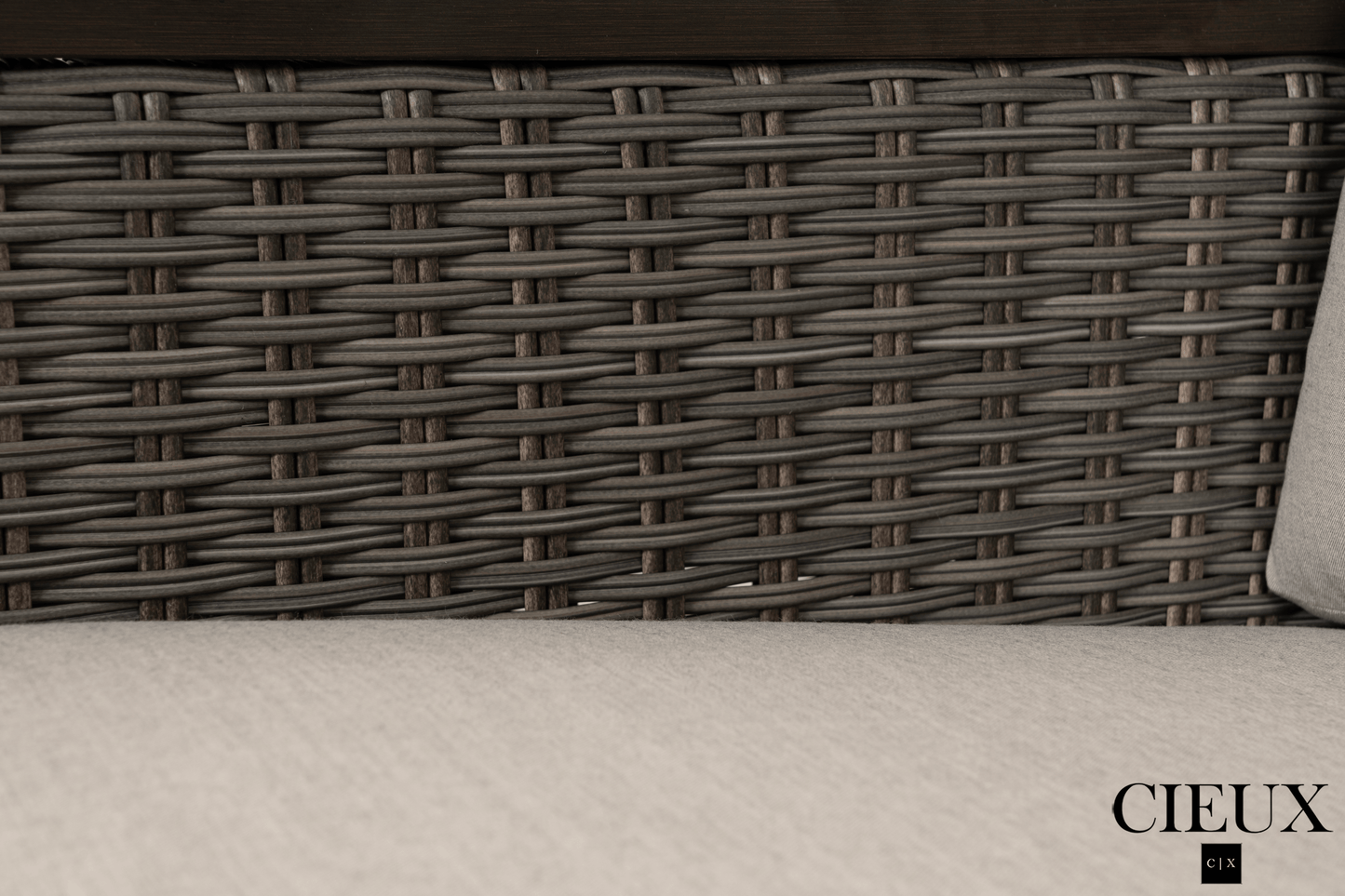 CIEUX Sofa Set Loire Outdoor Patio Aluminum Metal Sofa Conversation Set with Swivel Club Chairs and Sunbrella Cast Silver Cushions