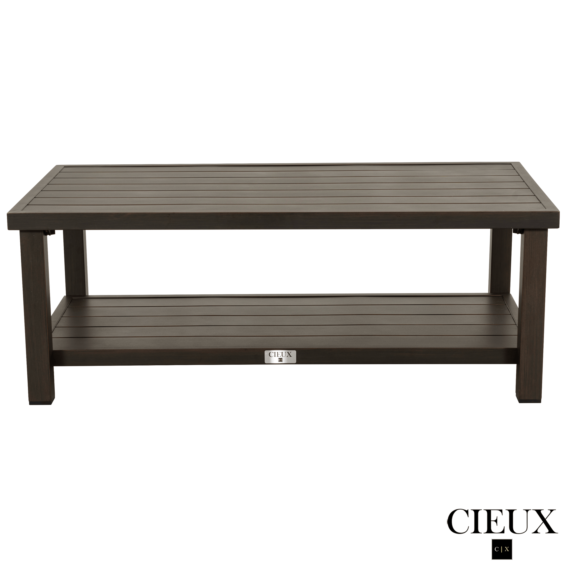 CIEUX Loire Outdoor Patio Aluminum Metal Sofa Conversation Set with Swivel Club Chairs and Sunbrella Cast Silver Cushions, image 13