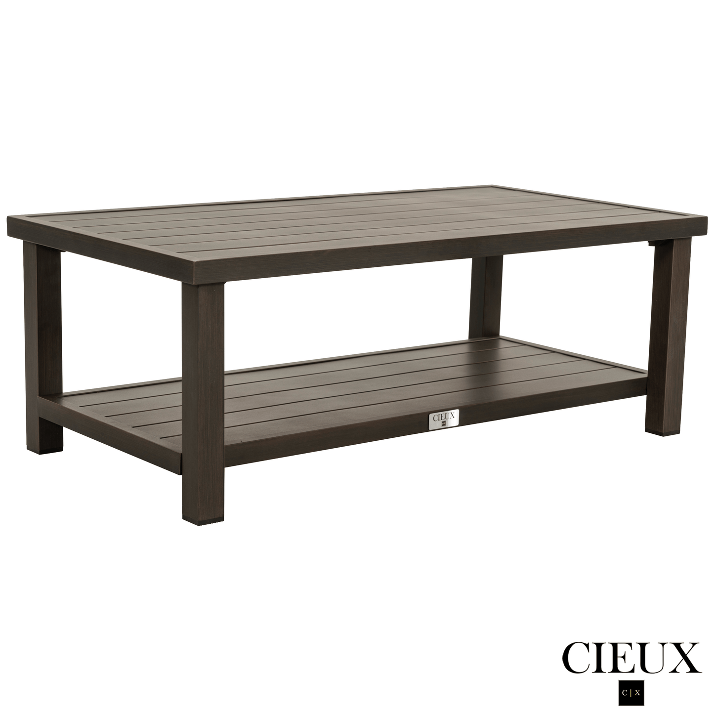CIEUX Loire Outdoor Patio Aluminum Metal Sofa Conversation Set with Swivel Club Chairs and Sunbrella Cast Silver Cushions, image 12