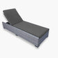 CIEUX Sun Lounger Canvas Charcoal Cannes Outdoor Patio Wicker Chaise Sun Lounger in Grey with Sunbrella Cushions - Available in 2 Colours
