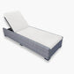 CIEUX Cannes Outdoor Patio Wicker Chaise Sun Lounger in Grey with Sunbrella Cushions, image 4