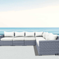 Pending - Cieux Cannes Outdoor Patio Wicker Modular L-Shaped Sectional Sofa in Grey with Sunbrella Cushions - Available in 2 Colours
