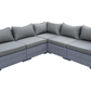 Pending - Cieux Canvas Charcoal Cannes Outdoor Patio Wicker Modular Corner Sectional Sofa in Grey with Sunbrella Cushions - Available in 2 Colours