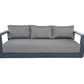 Lyon Outdoor Patio Aluminum Metal Sofa in Midnight Grey with Sunbrella Cushions - Available in 2 Colours