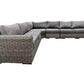 CIEUX Champagne Outdoor Patio Wicker L Shaped Sectional Sofa in Grey with Sunbrella Cushions, image 8