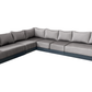 Pending - Cieux Canvas Taupe Lyon Outdoor Patio Aluminum Metal Large L-Shaped Sectional Sofa in Midnight Grey with Sunbrella Cushions - Available in 2 Colours
