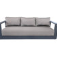 Pending - Cieux Canvas Taupe Lyon Outdoor Patio Aluminum Metal Sofa in Midnight Grey with Sunbrella Cushions - Available in 2 Colours
