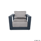 Pending - Cieux Lyon 3 Piece Outdoor Patio Aluminum Metal L-Shaped Sectional Sofa, Coffee Table and Club Chair Set in Midnight Grey with Sunbrella Cushions - Available in 2 Colours