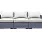 CIEUX Conversation Set Cannes Outdoor Patio Wicker Sofa Conversation Set in Grey with Sunbrella Cushions - Available in 2 Colours