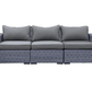 CIEUX Conversation Set Cannes Outdoor Patio Wicker Sofa Conversation Set in Grey with Sunbrella Cushions - Available in 2 Colours