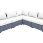 Cannes Outdoor Patio Wicker Modular Corner Sectional Sofa in Grey with Sunbrella Cushions - Available in 2 Colours