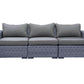 Cannes Outdoor Patio Wicker Modular Sofa in Grey with Sunbrella Cushions - Available in 2 Colours