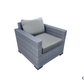 Pending - Cieux Cannes Outdoor Patio Wicker Club Chair in Grey with Sunbrella Cushions - Available in 2 Colours