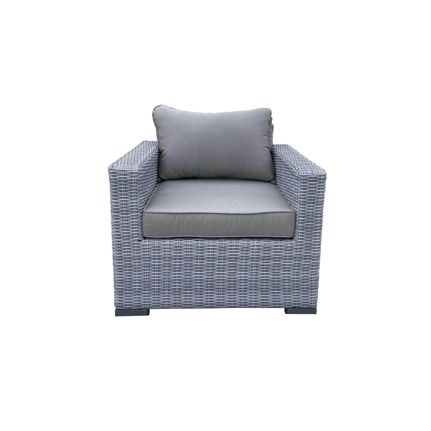 Pending - Cieux Canvas Charcoal Cannes Outdoor Patio Wicker Club Chair in Grey with Sunbrella Cushions - Available in 2 Colours