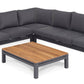 Pending - Cieux Sectional Bordeaux Outdoor Patio Aluminum Metal L-Shaped Corner Sectional with Adjustable Seat in Grey