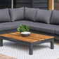 Pending - Cieux Sectional Bordeaux Outdoor Patio Aluminum Metal L-Shaped Corner Sectional with Adjustable Seat in Grey